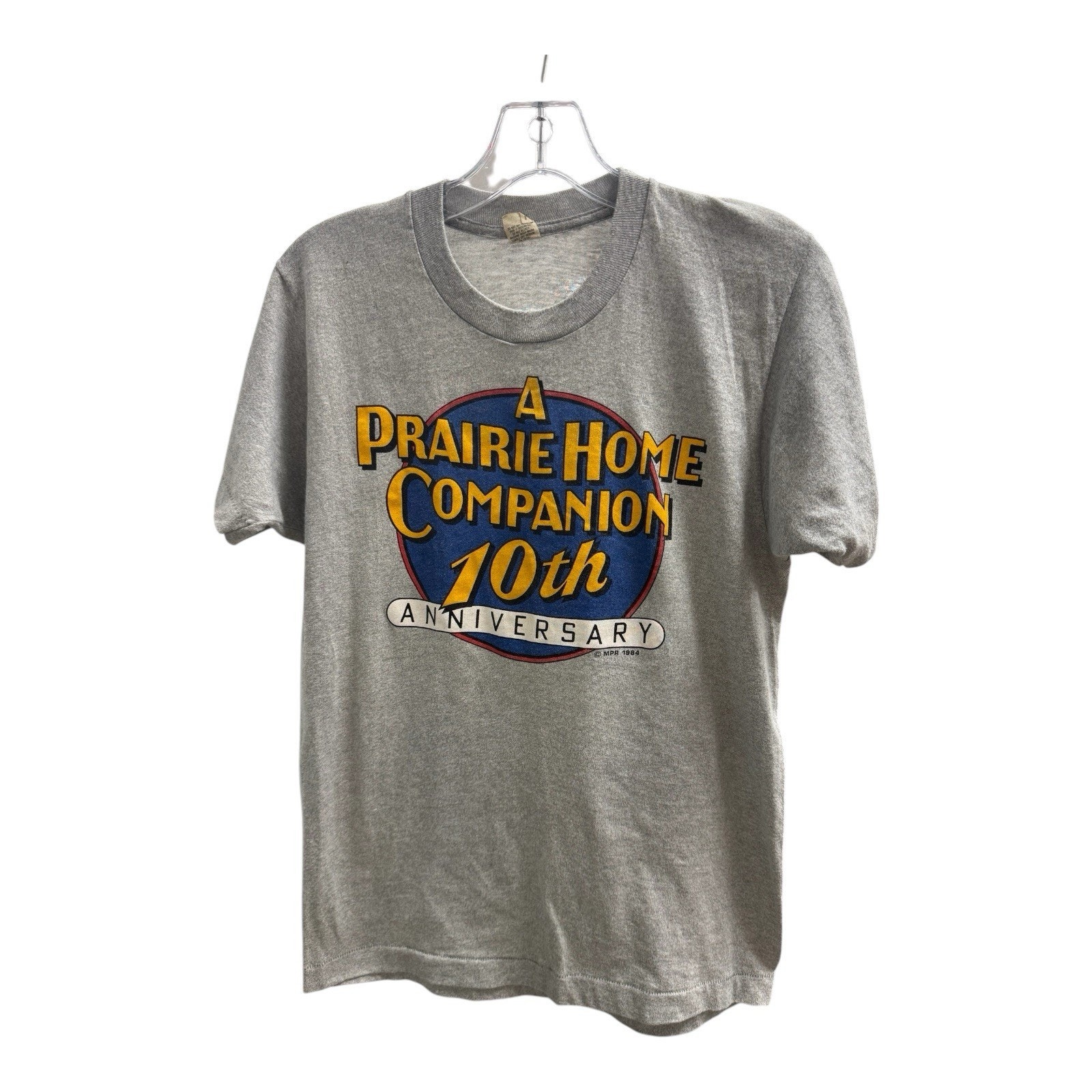 Vtg 1984 Prairie Home Companion L TShirt Gray 10th Anniversary Single Stitch